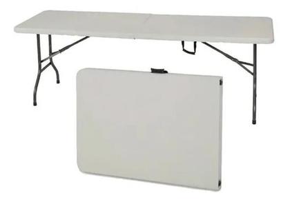 Mesa Camping Dobrável Vira Maleta 1,80M - Importway Imagem de Mesa Camping Dobrável Vira Maleta 1,80M