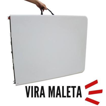 Mesa Camping Dobrável Vira Maleta 61 X 127CM IWMCD IMPORTWAY Imagem de Mesa Camping Dobrável Vira Maleta 61 X 127CM IWMCD IMPORTWAY