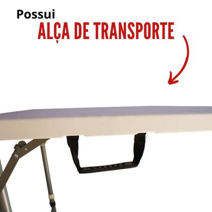 Mesa Camping Dobrável Vira Maleta 61 X 127CM IWMCD IMPORTWAY Imagem de Mesa Camping Dobrável Vira Maleta 61 X 127CM IWMCD IMPORTWAY