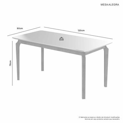 Imagem de Mesa Candian 120 X 0,80 sem Vidro Tampo Amadeirado