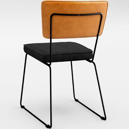 Imagem de Mesa Capri 160cm Off White Com 6 Cadeiras Allana B05 Corano Whisky Linho Chumbo - Lyam Decor