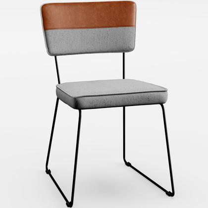 Imagem de Mesa Capri 160cm Off White Com 6 Cadeiras Allana B05 Faixa material sintético Camel Linho Cinza - Lyam Decor