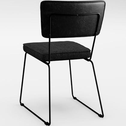 Imagem de Mesa Capri 160cm Off White Com 6 Cadeiras B05 Preto Chumbo