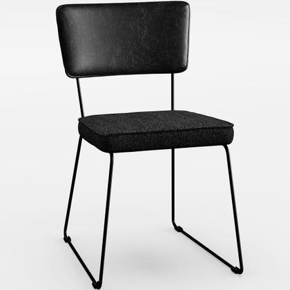 Imagem de Mesa Capri 160cm Off White Com 6 Cadeiras B05 Preto Chumbo