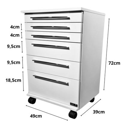 Imagem de Mesa/carrinho Odonto Médico Esteticista Podogia Mdf