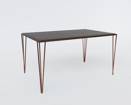 Imagem de Mesa Clips Ferro Cobre 135cm Retangular