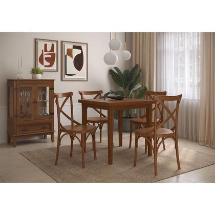 Imagem de Mesa Colors em Madeira Maciça Quadrada 4 Lugares - 80 x 80cm