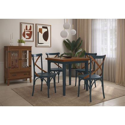 Imagem de Mesa Colors em Madeira Maciça Quadrada 4 Lugares - 80 x 80cm