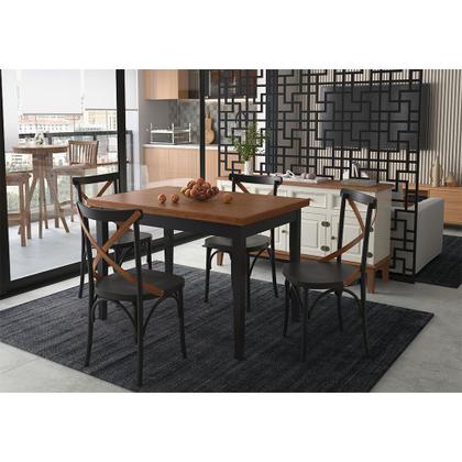 Imagem de Mesa Colors em Madeira Maciça Retangular 4 Lugares - 120 x 80cm