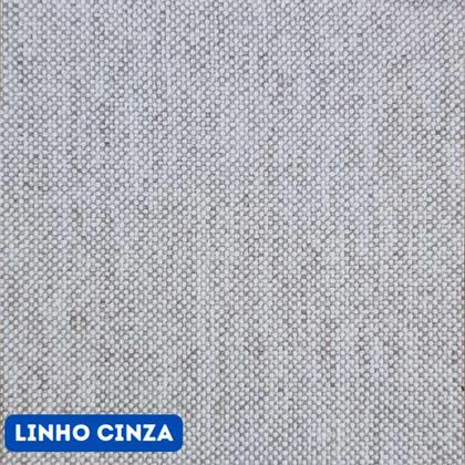 Imagem de Mesa com 4 Cadeiras Damasco Bromelia 1,30 Sala de Jantar Moderna Madeira/Off White/Linho Cinza