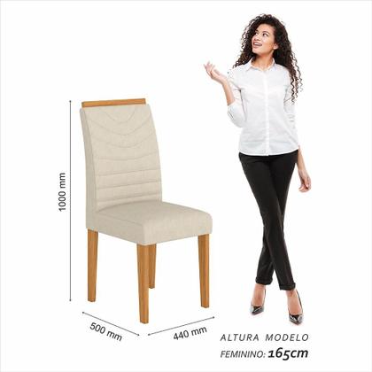Imagem de Mesa Com 4 Cadeiras Duda 1,36 Cin/off White/bege - Móveis Arapongas