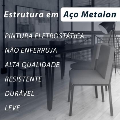 Imagem de Mesa Com 4 Cadeiras Industrial 1,36 Denver Pt/pt/cz - Móveis Arapongas