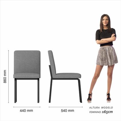 Imagem de Mesa Com 4 Cadeiras Industrial 1,36 Denver Pt/pt/cz - Móveis Arapongas