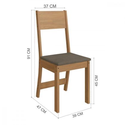 Imagem de Mesa Com 4 Cadeiras Karla Freijo Com Off White Cacau Indekes