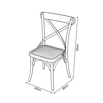 Imagem de Mesa com 4 Cadeiras Katrina Preta Elen Hairpin 110cm Jantar Preta com Ferro Preto