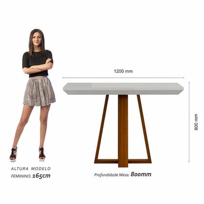 Imagem de Mesa Com 4 Cadeiras Monterey 1,20 Cin/off/bege - Móveis Arapongas