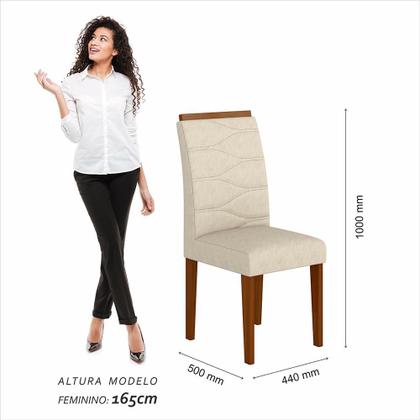 Imagem de Mesa Com 4 Cadeiras Monterey 1,20 Cin/off/bege - Móveis Arapongas