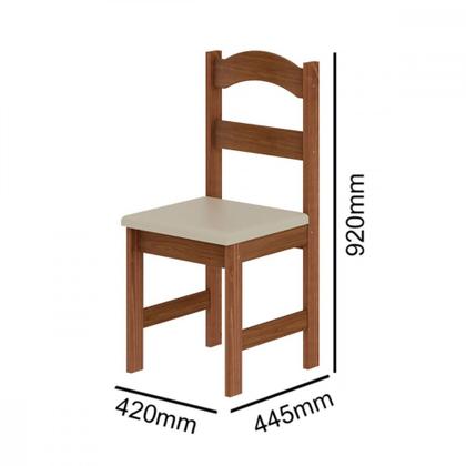 Imagem de Mesa com 4 Cadeiras Pés Madeira Praiana Arauna