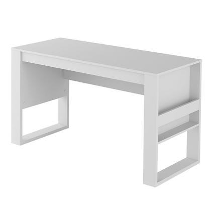 Imagem de Mesa com Aplique para Escritório Home Office ME4146 MDP Branco G69 - Gran Belo
