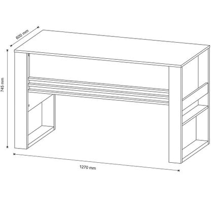 Imagem de Mesa com Aplique para Escritório Home Office ME4146 MDP Branco G69 - Gran Belo