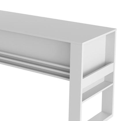 Imagem de Mesa com Aplique para Escritório Home Office ME4146 MDP Branco G69 - Gran Belo