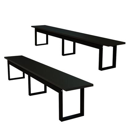 Imagem de Mesa Com Bancos Estrutura De Ferro Ideal Para Jantar Varanda