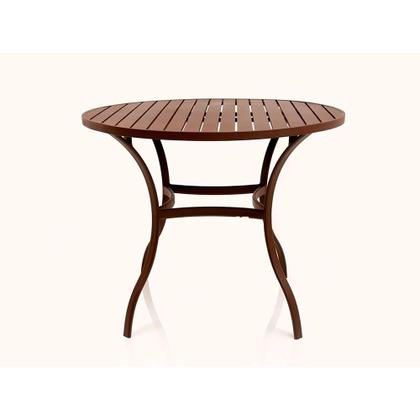 Imagem de Mesa com Tampo Ripado Alumínio para Cozinha, Edícula e Piscina Trama Original