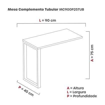 Imagem de Mesa Complemento 900x450mm Mcp90/45p25tub