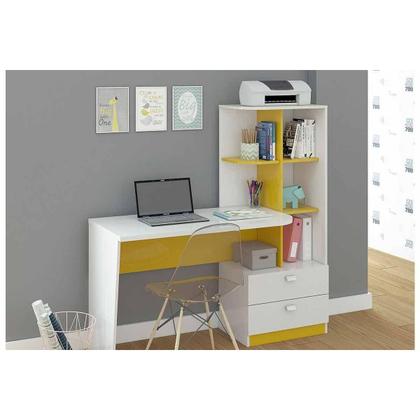 Imagem de Mesa Computador Casal Elisa c/ 2 Gavetas e 6 Nichos Cinamomo - Permóbili