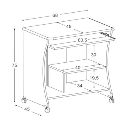 Imagem de Mesa Computador Ditália MC-153 Branco