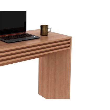 Imagem de Mesa Computador Escrivaninha c/ 1 Gaveta Ripada ME4173 Amêndoa - Tecno Mobili