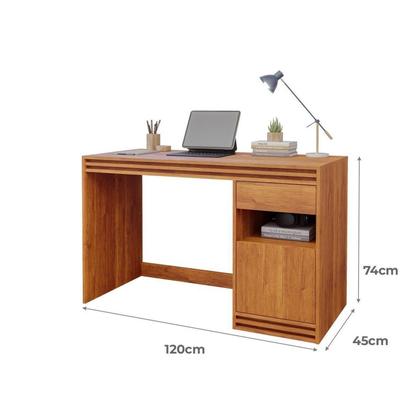 Imagem de Mesa Computador Escrivaninha Mila 1 Porta e 1 Gaveta 100% MDF