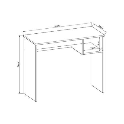 Imagem de Mesa Computador Escrivaninha Noronha c/ 1 Nicho Preto - Genialflex
