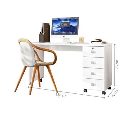 Imagem de Mesa computador Moldavia branca brilho