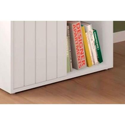 Imagem de Mesa Computador Tech c/ 1 Porta de Correr Freijo/Off White - Caemmun