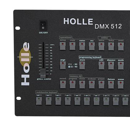 Imagem de Mesa Controladora Dmx 512 Canais Pilot 2000 Holle Com Joystick Bivolt Passivo