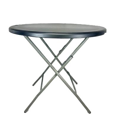 Imagem de Mesa Cor Preta Dobrável Redonda VGHome 80cm