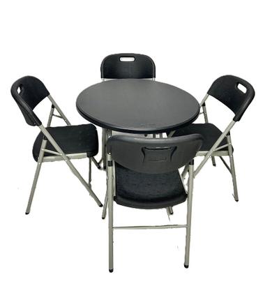 Imagem de Mesa Cor Preta Dobrável Redonda VGHome 80cm