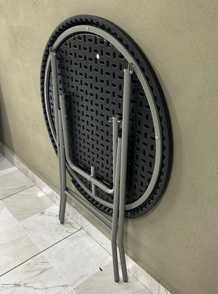 Imagem de Mesa Cor Preta Dobrável Redonda VGHome 80cm