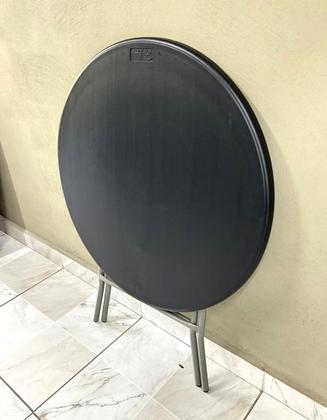 Imagem de Mesa Cor Preta Dobrável Redonda VGHome 80cm