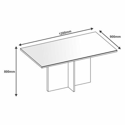 Imagem de Mesa Cozinha Retangular para Sala Jantar Madeira Com Tampo em Vidro Temperado para 4 Cadeiras Paris 1200x900 Casa D - Offwhite/Noce