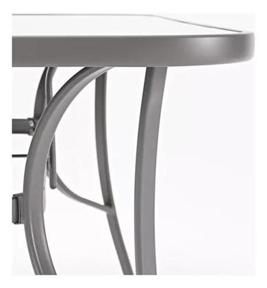 Imagem de Mesa De Aço Para Jardim Importada - 71x90x150 Cm - 6 Lugares