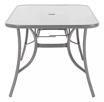 Imagem de Mesa De Aço Para Jardim Importada - 71x90x150 Cm - 6 Lugares