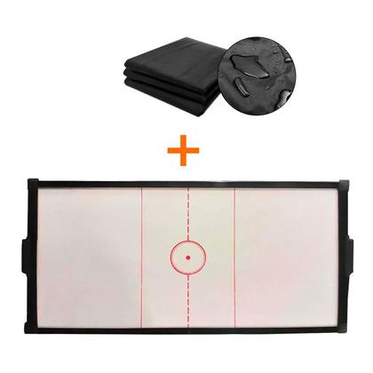Imagem de MESA DE AERO HOCKEY PRETA + Kit 2037 - Klopf 1048 + Capa Impermeável
