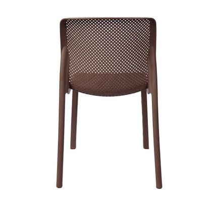 Imagem de Mesa de Alumínio 90cm Tampo Ripado 4 Cadeiras Laryssa Polipropileno Para Varanda