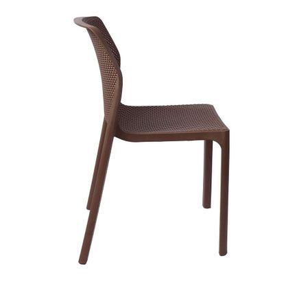 Imagem de Mesa de Alumínio 90cm Tampo Ripado 4 Cadeiras Laryssa Polipropileno Para Varanda