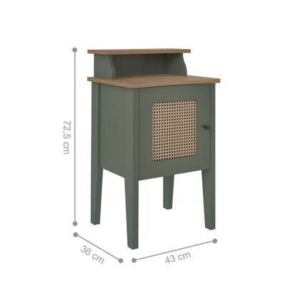 Imagem de Mesa de Apoio 1 Porta Guldur Menta Carvalho