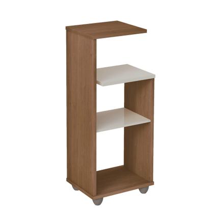 Mesa De Apoio 1 Prateleira E 3 Nichos Artely Bis Cor Cinamomo Com Off White Imagem de Mesa De Apoio 1 Prateleira E 3 Nichos Artely Bis Cor Cinamomo Com Off White