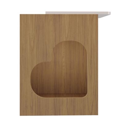 Imagem de Mesa De Apoio Com Nicho E Espaço para Pet Artely Cor Carvalho com Off White