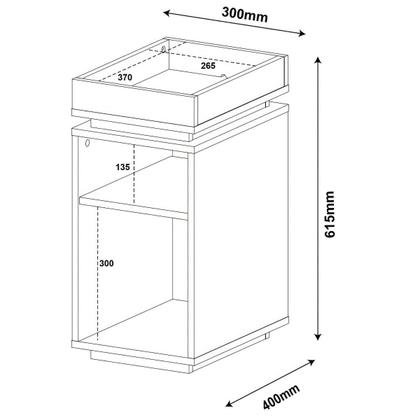 Imagem de Mesa de Apoio Com Prateleira  Olivia 